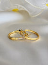 Gold Belted Hoop Earrings