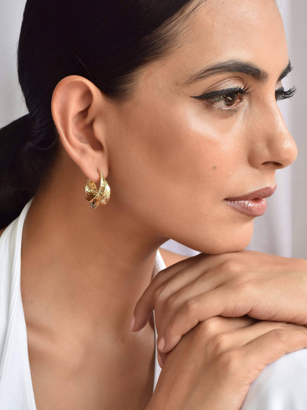 Klissaa Statement Curved Hoop Earrings