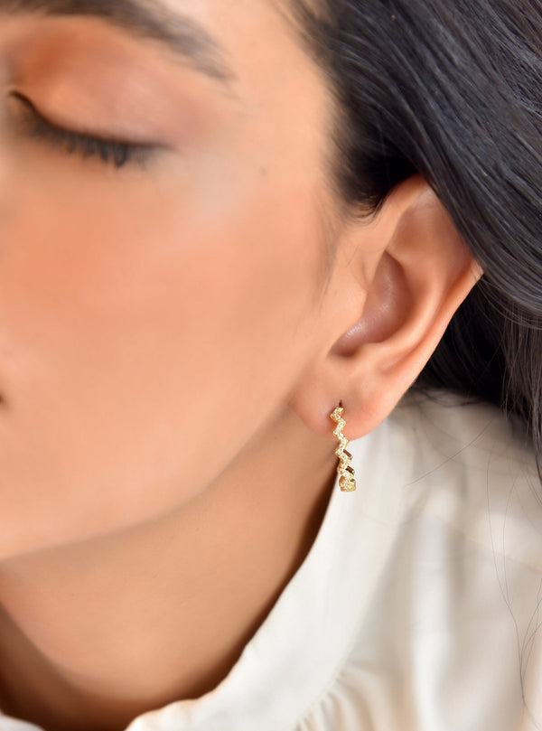 Klissaa Wave Hoop Earrings