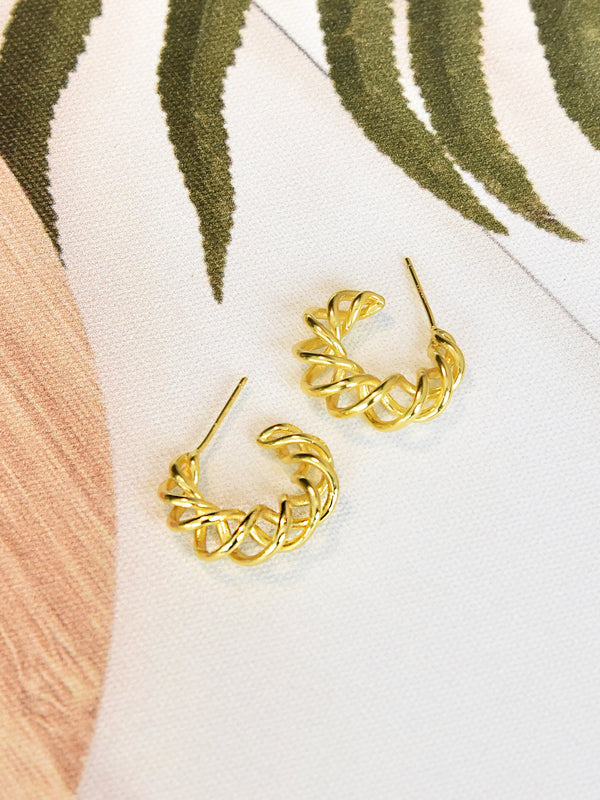 Mini Spiral Hoop Earrings
