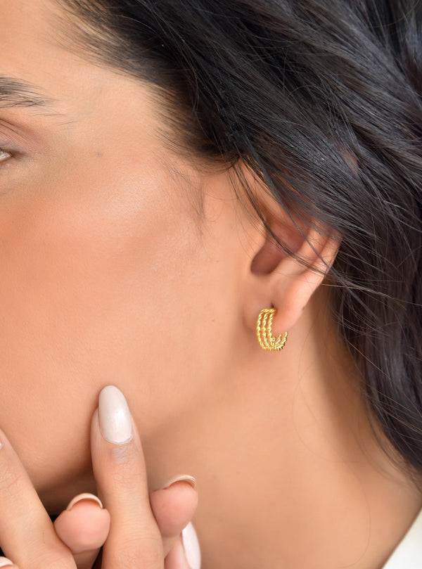 Mini Triple Hoop Earrings