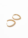 Peora Gold Plated Oval Hoops