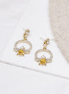 Sapphire Bee Dangler Earrings