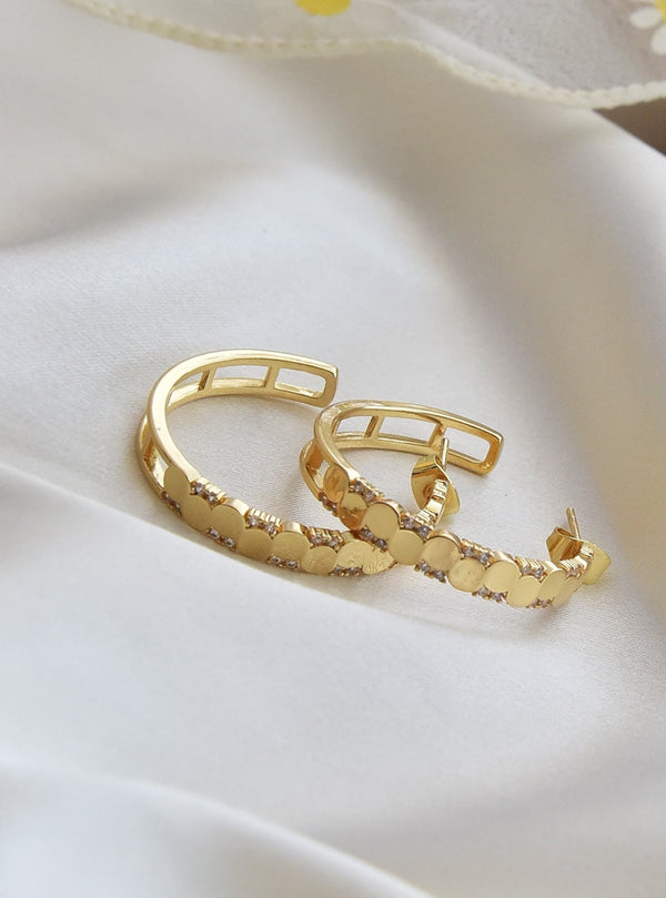 Sparkling Bold Hoop Earrings