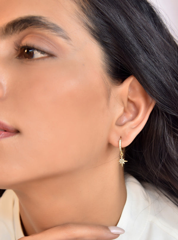 Star & Moon Drop Earrings