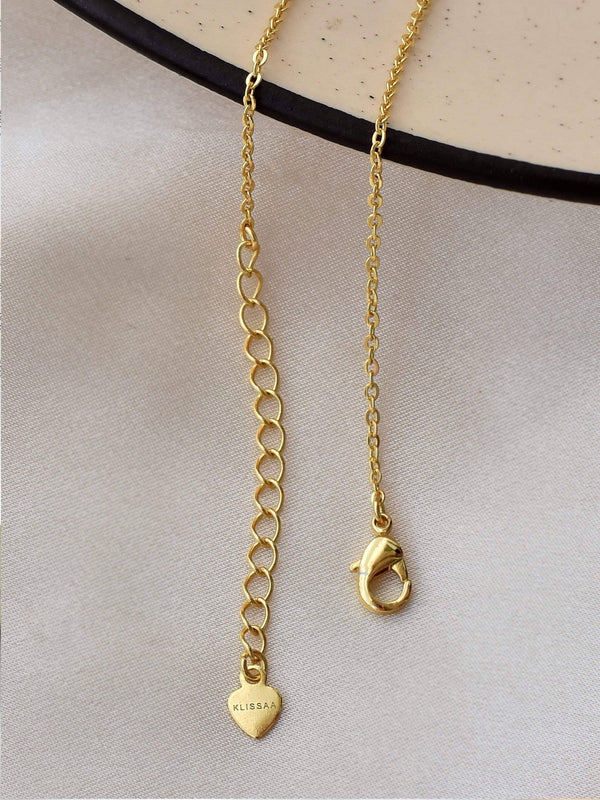 Amyra Round Gold Plated Evil Eye Necklace