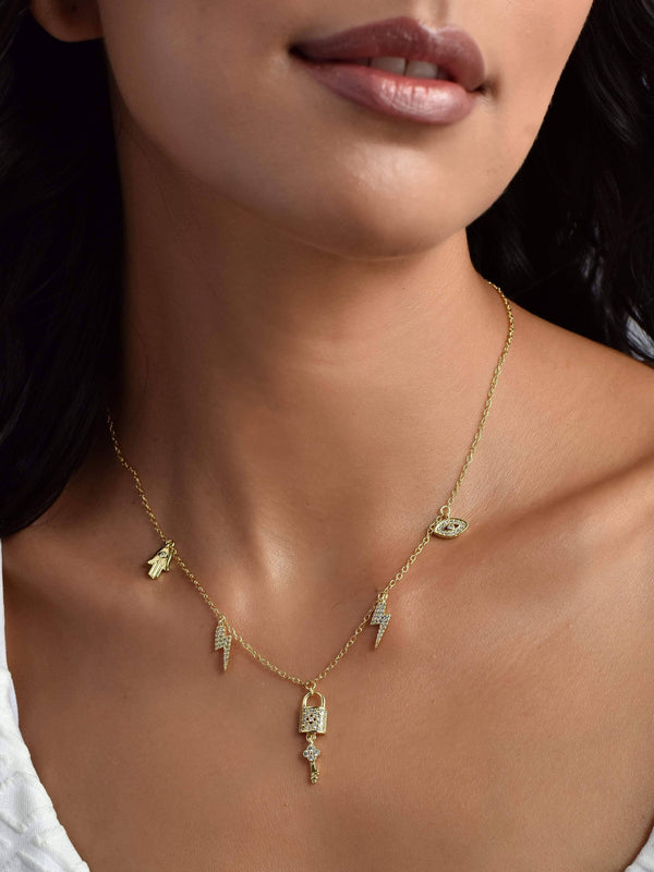 Anabelle Multi Charms Necklace