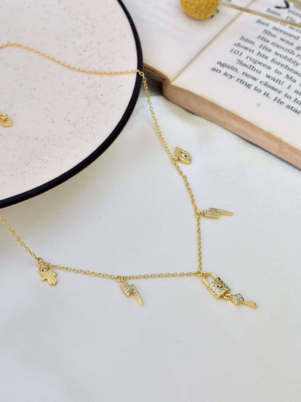 Anabelle Multi Charms Necklace