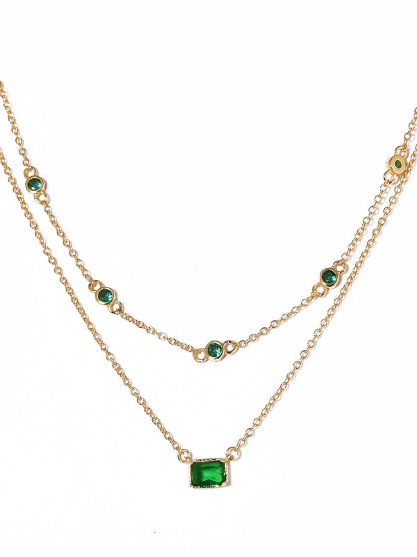 Majestic Emerald Layered Necklace