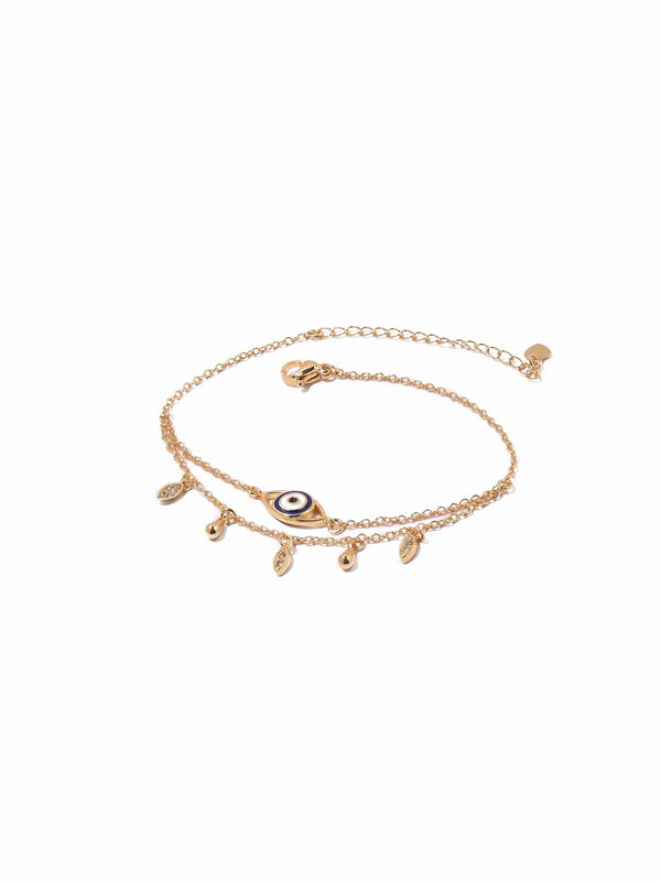 Symbolic Evil Eye Charms Bracelet