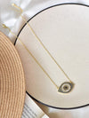 Ziva Crystal Studded Evil Eye Necklace