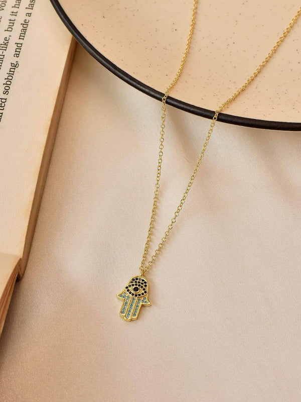 Classic Hamsa Gold Necklace