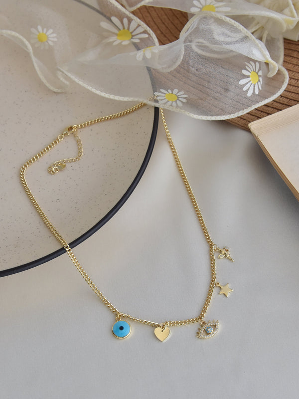 Elsa Evil Eye Charm Necklace