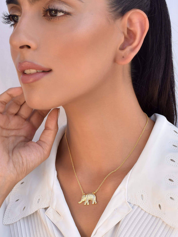 Klissaa White Haathi Necklace