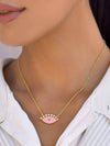 Pink Evil Eye Necklace