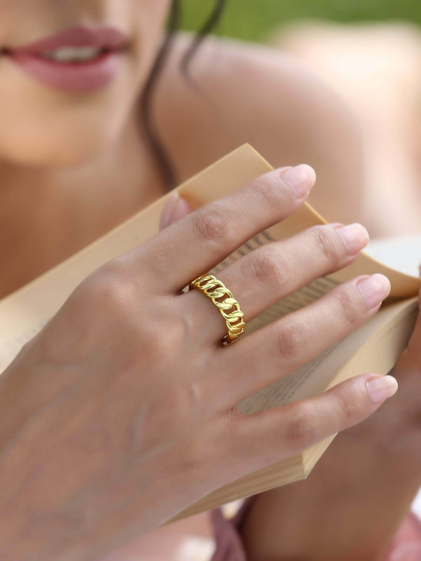 Cuban Link Chain Ring