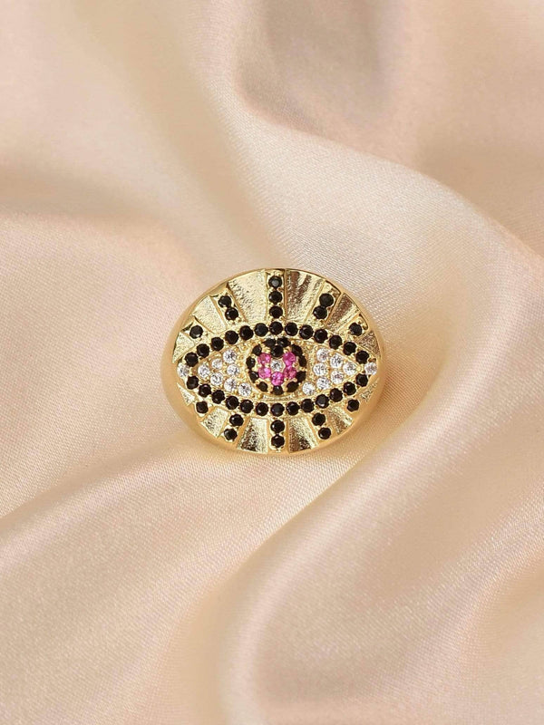 Good Vibes Evil Eye Ring