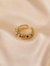 Multi Color Cubic Zirconia Ring