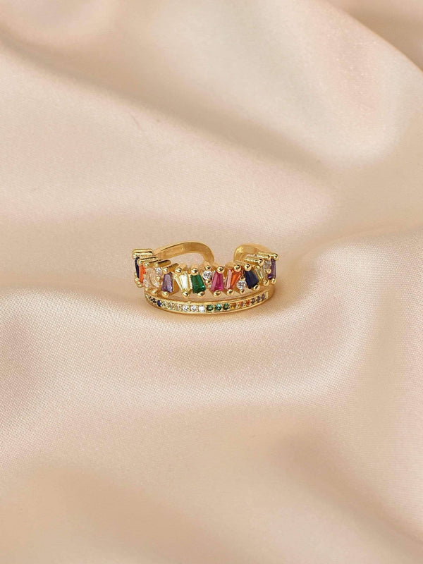 Multi Color Cubic Zirconia Ring