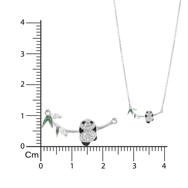SILVER PANDA NECKLACE