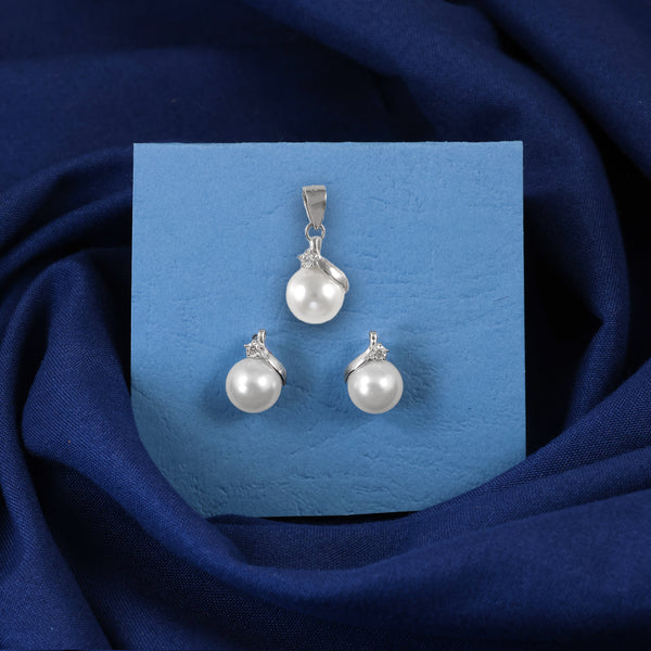 925 SILVER PEARL PENDAL SET