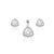 925 SILVER MARQUISE PENDAL SET