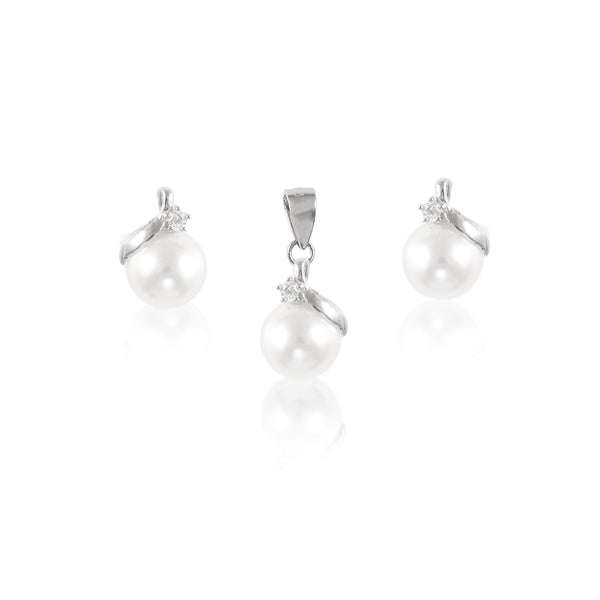 925 SILVER PEARL PENDAL SET