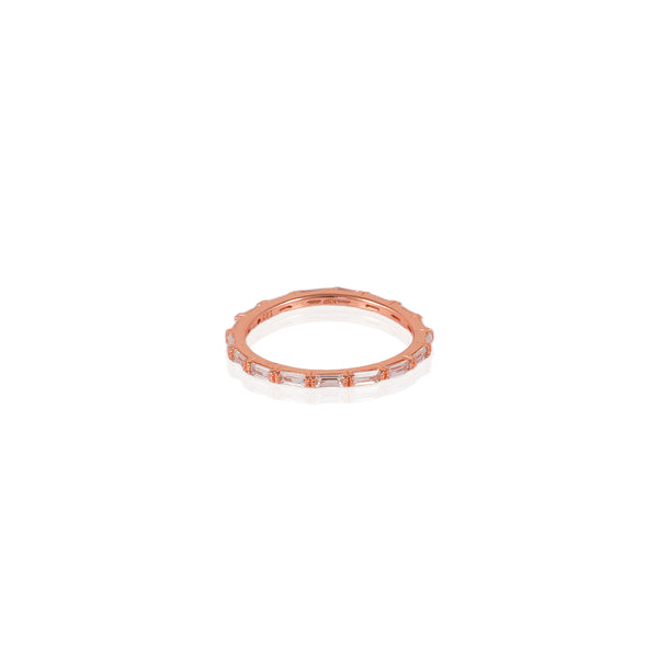 925 SILVER ETERNITY BAND ROSE GOLD RING