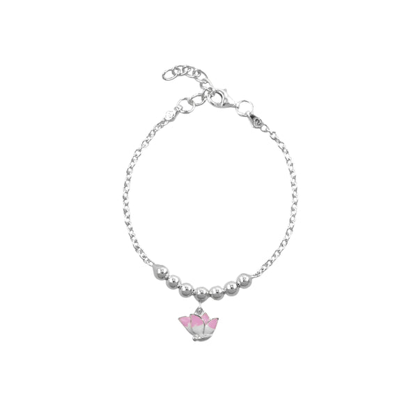 Pink Lotus Baby Adjustable Bracelet
