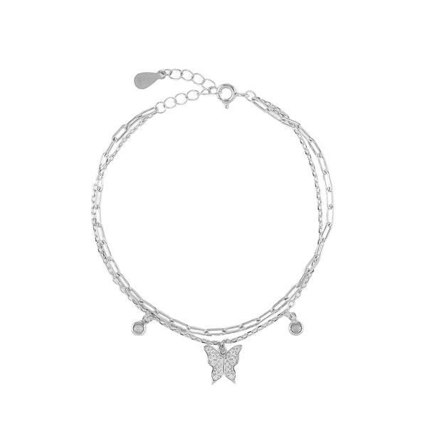 925 SILVER BUTTERFLY CHARM BRACELET