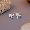 Azure Butterfly Stud Earrings