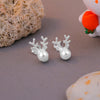 Arctic Antler Pearl Stud Earrings