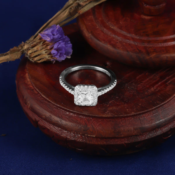 925 SILVER CUSHION SHAPED RING