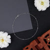 Minimal Bead Chain Women’s Silver Anklet