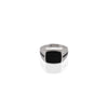 Obsidian Crest Signet Ring