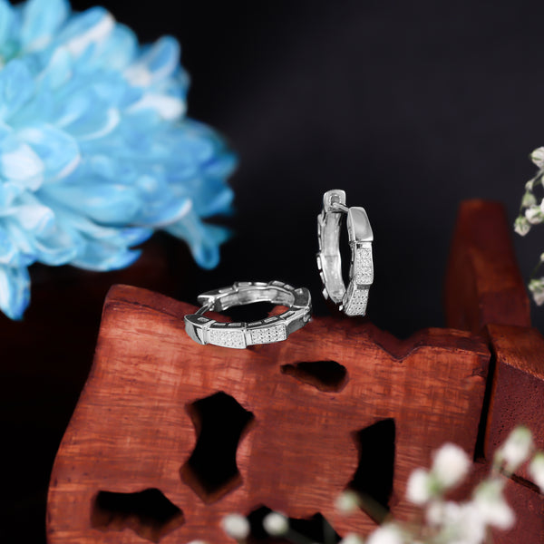 Aurex Geometric Diamond Hoops