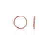 Rosé/Silver Eternity Diamond Hoops