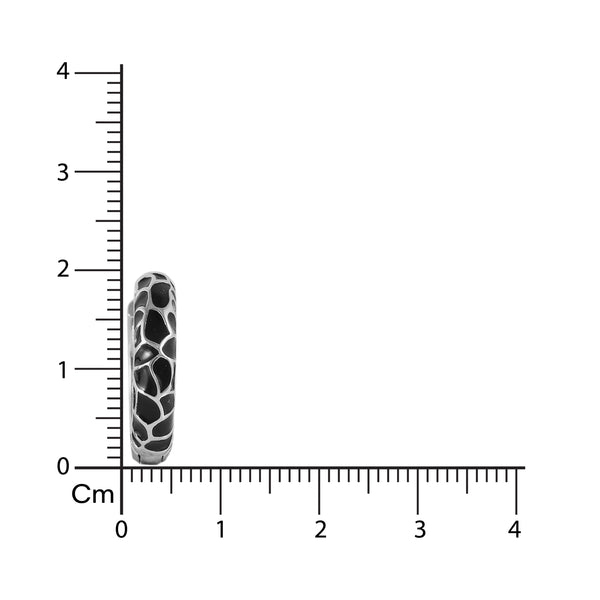 Obsidian Pattern Hoop Earrings