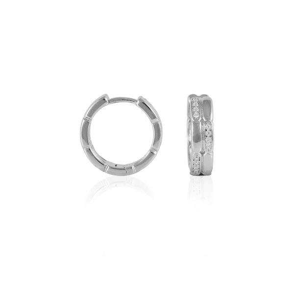 Linea Link Diamond Huggies