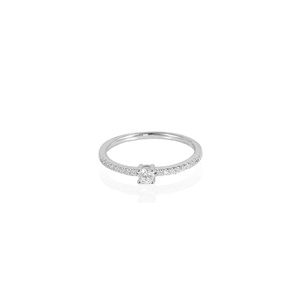 925 SILVER SOLITAIRE STONE RING