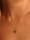 Simple Emerald Pendant Necklace