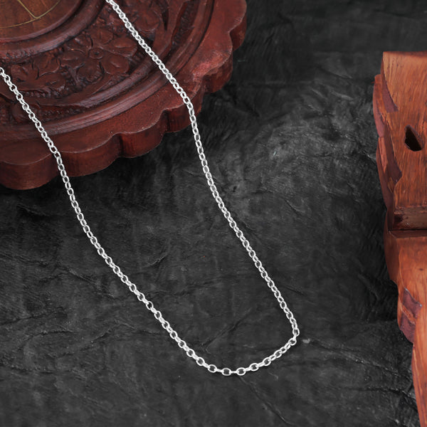 Classic Oval Link Men’s Silver Chain