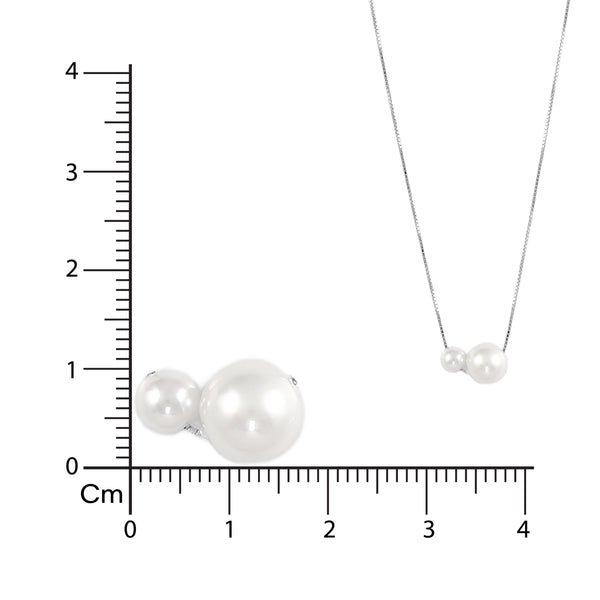 925 Silver Dual Pearl Necklace
