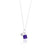 925 Silver Purple Square Necklace