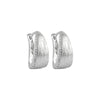 Textured Silver Hoop Earrings
