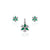 925 SILVER EMRALD BLOOM PENDAL SET