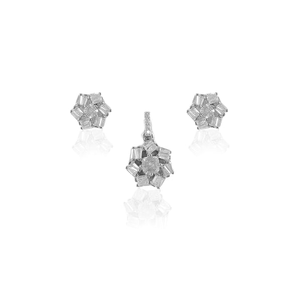 925 SILVER STARDUST HEX PENDAL SET