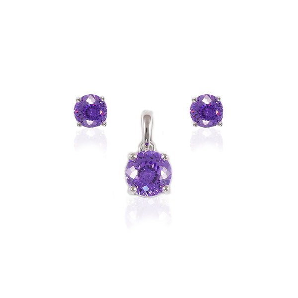 925 SILVER SOLITAIRE PENDAL SET