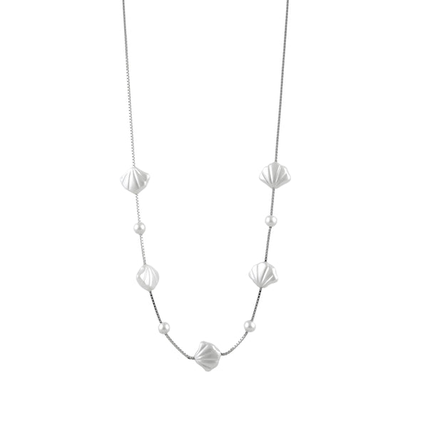 SHELL & PEARL ELEGANCE NECKLACE