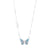BLUE BUTTERFLY CHARM NECKLACE